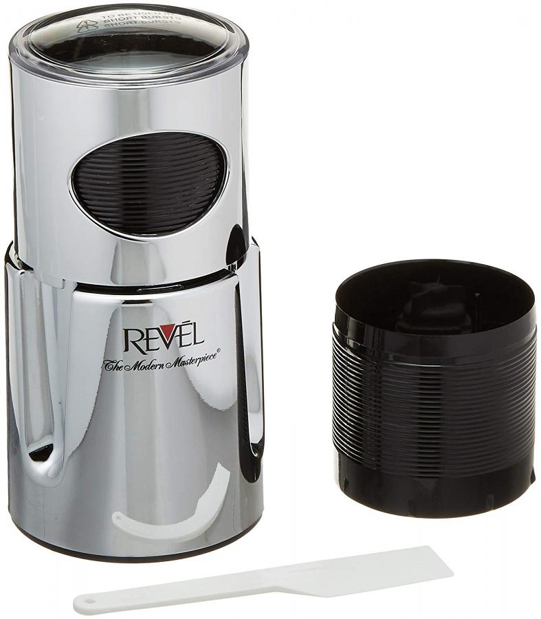 Revel CCM101CP Chrome Wet and Dry Grinder with Extra Cup, 110volt